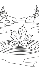 coloriage Feuille d’Érable et decoupage a imprimer gratuit