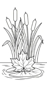 coloriage Feuille d’Érable pour enfant de 2 ans