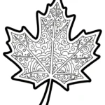 coloriage Feuille d’Érable a imprimer pour enfant de 4 ans