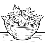 image pour coloriage Feuille d’Érable enfant