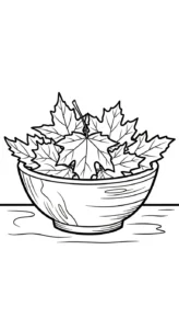 image pour coloriage Feuille d’Érable enfant