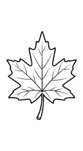 image pour coloriage Feuille d’Érable enfant
