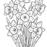 coloriage Jonquille a telecharger