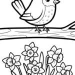 coloriage Jonquille a colorier en ligne gratuitement