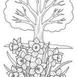 coloriage Jonquille a colorier en ligne