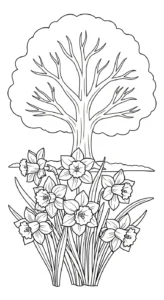 coloriage Jonquille a colorier en ligne