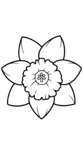 imprimer coloriage Jonquille