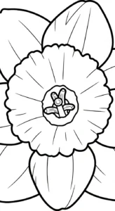 coloriage Jonquille pour enfant de 8 ans