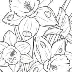 coloriage Jonquille à imprimer pour enfant de 6 ans