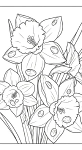 coloriage Jonquille à imprimer pour enfant de 6 ans