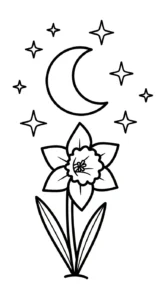 coloriage Jonquille à imprimer pour enfant de 10 ans