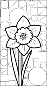 coloriage Jonquille a dessiner et imprimer