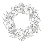 coloriage Jonquille et decoupage