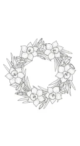 coloriage Jonquille et decoupage