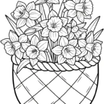 coloriage Jonquille à imprimer pour enfant de 8 ans
