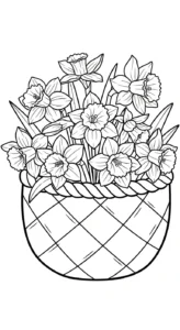 coloriage Jonquille à imprimer pour enfant de 8 ans