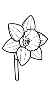 a imprimer coloriage Jonquille gratuit