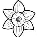 coloriage Jonquille educatif pour enfant
