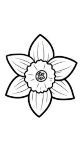coloriage Jonquille educatif pour enfant