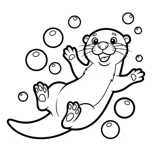 Tranh tô màu Loutre