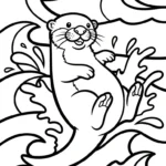 coloriage Loutre à imprimer