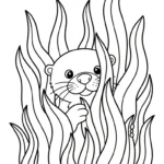 imprimer coloriage Loutre gratuit