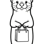 imprimer coloriage Loutre gratuit