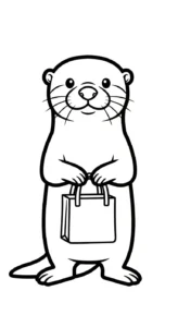 imprimer coloriage Loutre gratuit