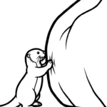 coloriage Loutre à imprimer pour enfant de 6 ans