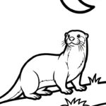 coloriage Loutre à imprimer pour enfant de 9 ans