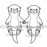 coloriage Loutre gratuit à imprimer