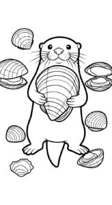 coloriage Loutre à imprimer pour enfant de 8 ans
