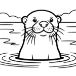 télécharger coloriage Loutre gratuit