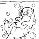 coloriage Loutre à imprimer pour enfant de 9 ans