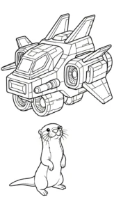 coloriage Loutre à imprimer pour enfant de 9 ans
