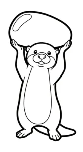 coloriage Loutre à imprimer pour enfant de 9 ans