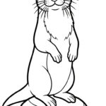 coloriage Loutre de pour enfants