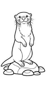 coloriage Loutre de pour enfants