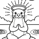 coloriage Loutre à imprimer pour enfant de 2 ans