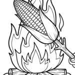 coloriage Maïs à imprimer pdf