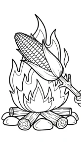 coloriage Maïs à imprimer pdf