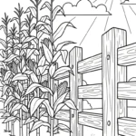 coloriage Maïs et decoupage