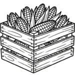 image de coloriage Maïs pour enfant