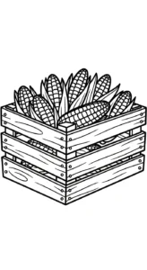 image de coloriage Maïs pour enfant