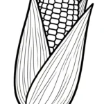 coloriage Maïs à imprimer pour enfant de 9 ans