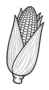 coloriage Maïs à imprimer pour enfant de 9 ans