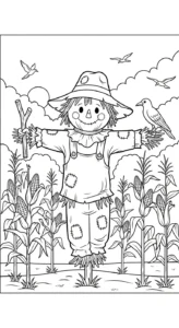 coloriage Maïs et decoupage