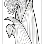 coloriage Maïs à imprimer pour enfant de 6 ans
