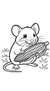 coloriage Maïs à imprimer pdf