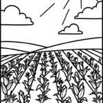 image de coloriage Maïs pour enfant